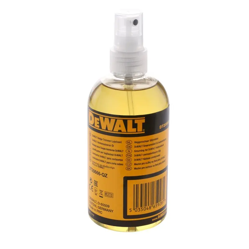 Huile lubrifiante pour lame de taille-haies DEWALT DT20666-QZ 300ml Nouvelle Collection
