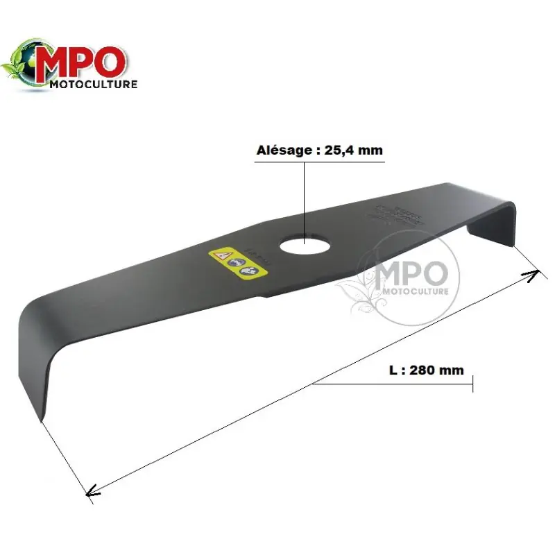 Lame 2 dents spéciale ronces 280 mm adaptable pour débroussailleuse Promotion Saisonnière