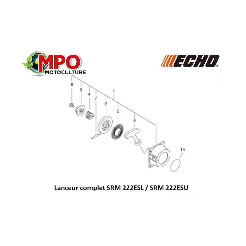 Lanceur complet ECHO SRM 222ESL / SRM 222ESU « ORIGINE » Haute Qualité