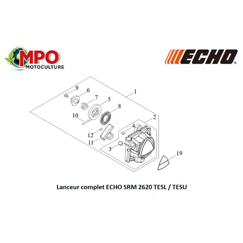 Pas Cher Lanceur complet ECHO SRM 2620TESU/L – SRM 2621TESU/L – HCA 2620ESHD – HCAS 2620ESHD « ORIGINE »