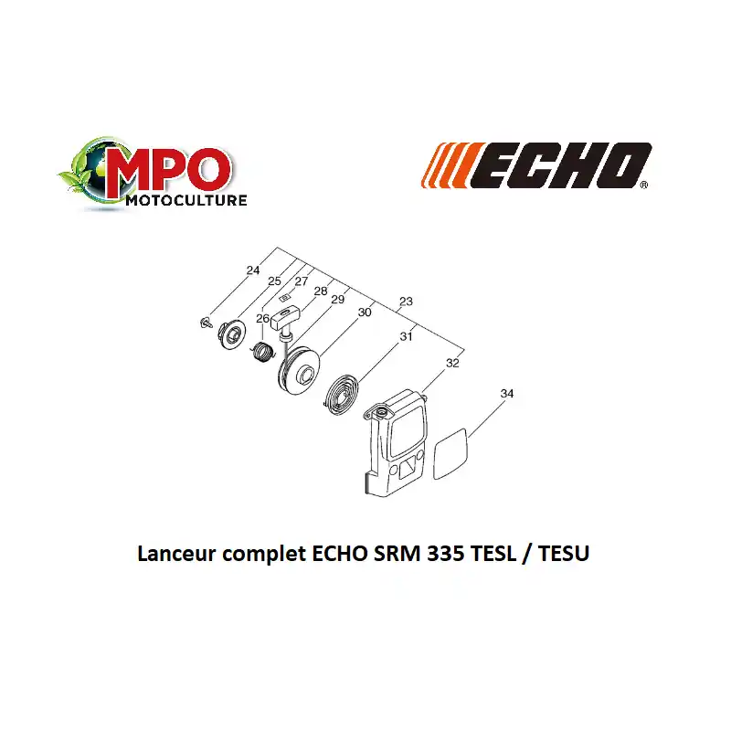 Lanceur complet ECHO SRM 335 TESL / TESU "ORIGINE" Satisfait Ou Remboursé