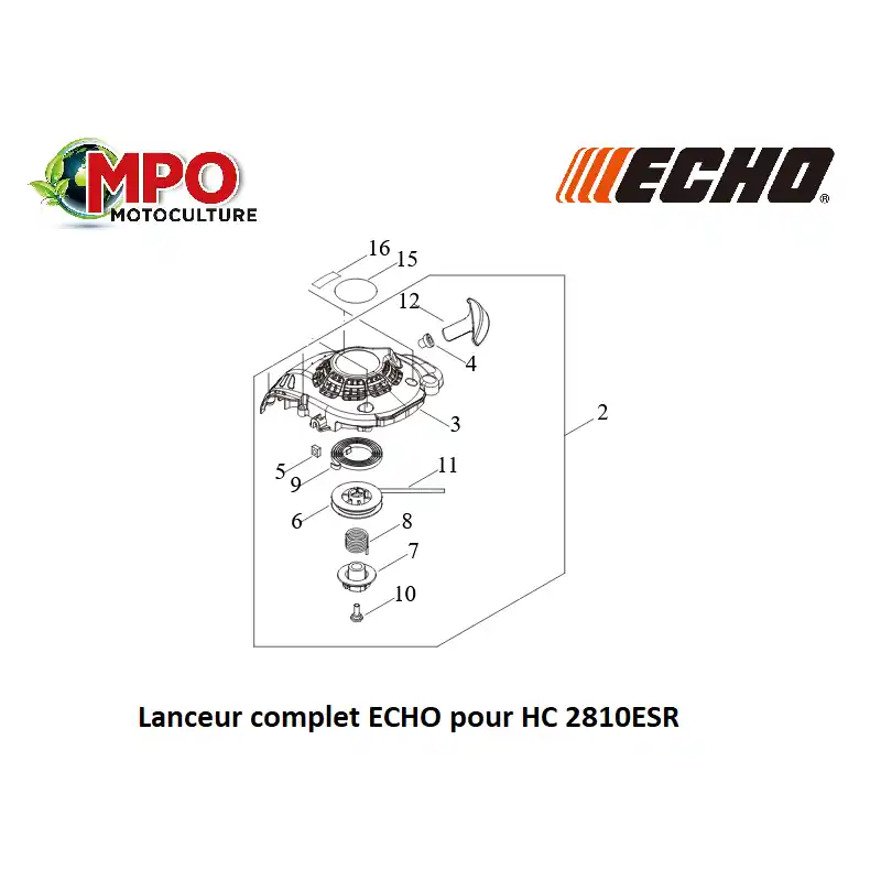 Lanceur complet ECHO HC 2810ESR – HC 165ES – HCR 185ES – HCS 2810ES – HCS 3210ES – HCS 3810ES « ORIGINE » Remise