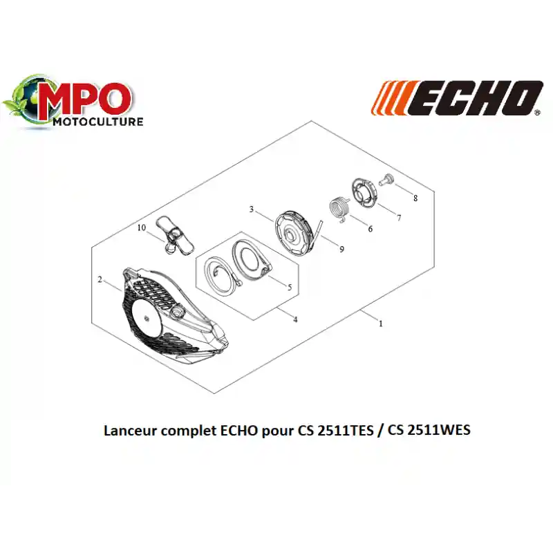Remise Lanceur complet ECHO CS 2511TES / CS 2511WES « ORIGINE »