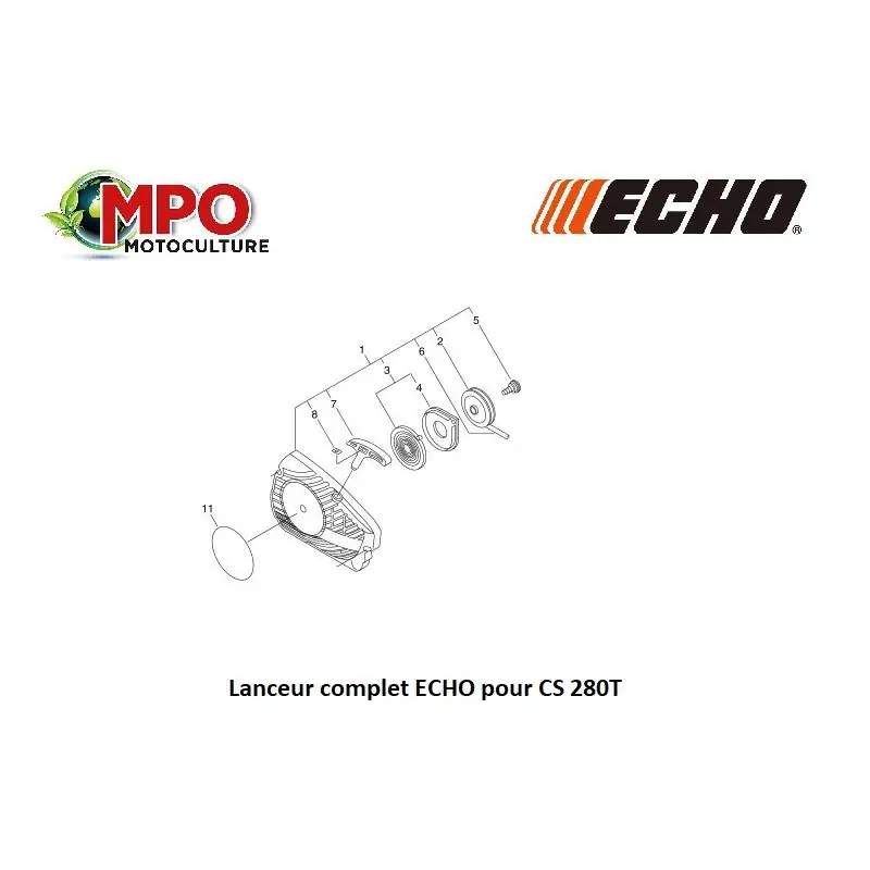Lanceur complet ECHO CS 280T - CS 260TES "ORIGINE" Haute Qualité