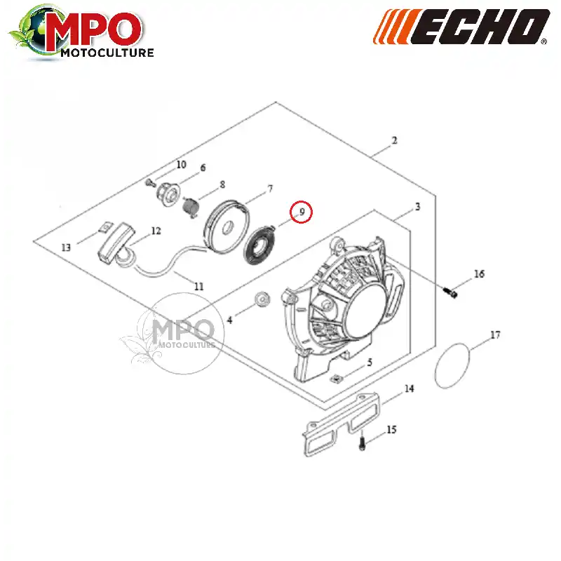 Marque Ressort de lanceur ECHO pour débroussailleuse SRM520ES – P022004680 « ORIGINE »