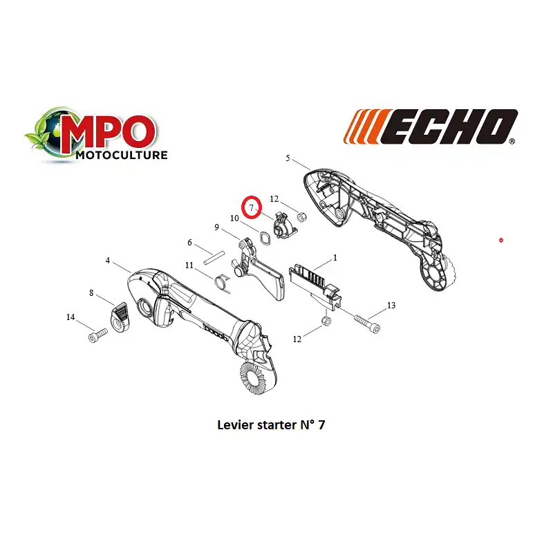 Top Vente Levier starter pour ECHO PB 8010 « ORIGINE »