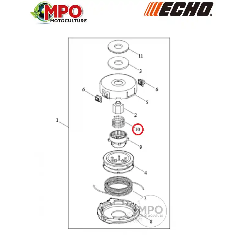 Livraison Express Ressort pour tête fil nylon ECHO SRM520ES – P022001200
