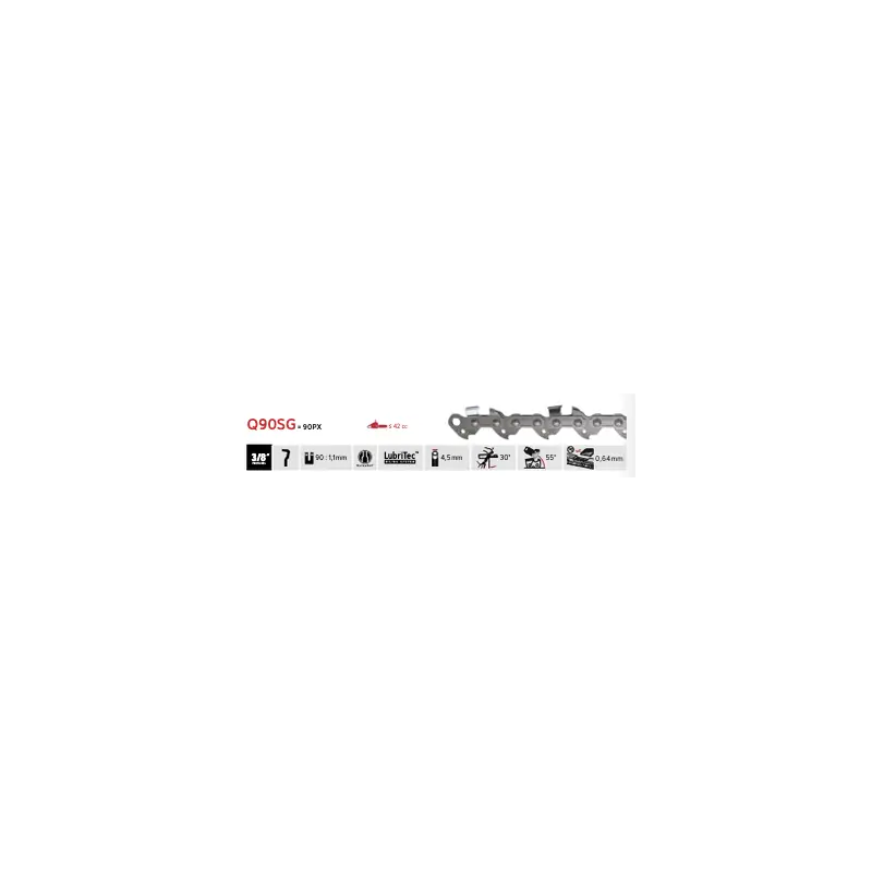 Pas Cher Chaîne tronçonneuse Oregon Q90SG045E 3/8 1,1 mm 45 maillons Micro-Lite