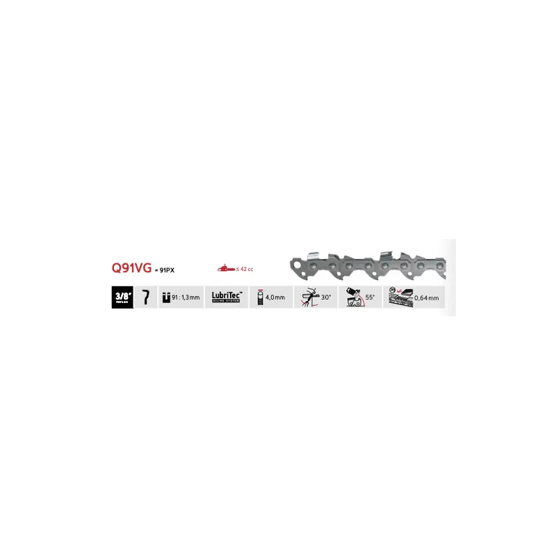 Top Vente Chaîne tronçonneuse Oregon Q91VG040E 3/8 1,3 mm 40 maillons XtraGuard