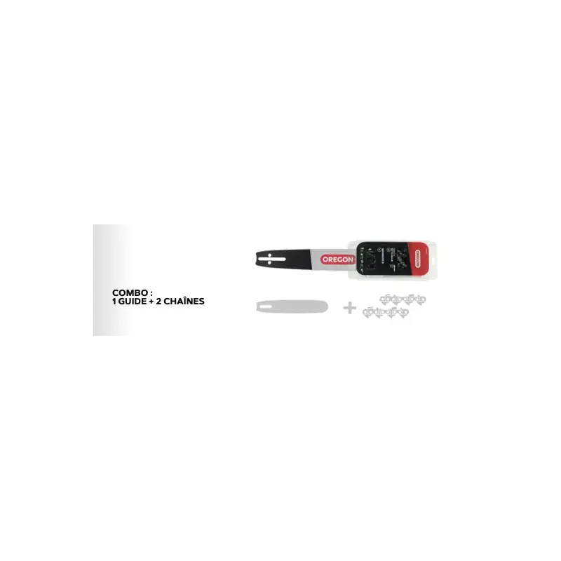 Vente Directe Combo 1 guide et 2 chaînes de tronçonneuse Oregon 578707 13&Prime; 130TXLBK095 + 95TXL056E