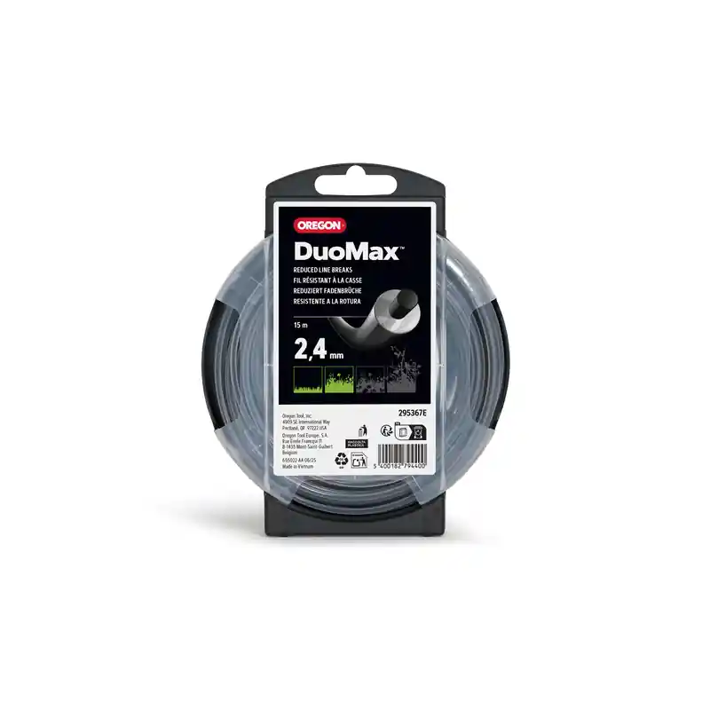 Fil débroussailleuse Oregon DuoMax 295367E 2,4 mm 15 m donut haute résistance Usine Directe