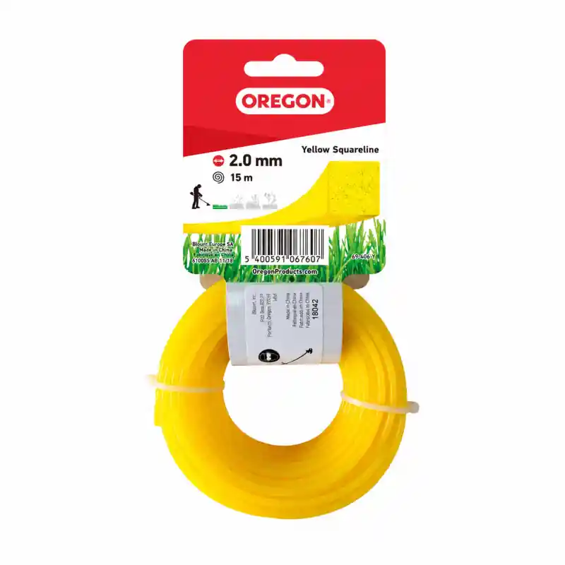 Marque Fil débroussailleuse carré Oregon 69-406-Y jaune 2,0 mm x 15 m