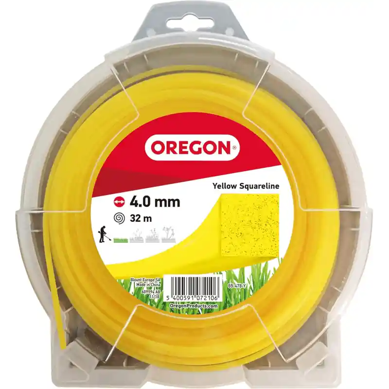 Fil débroussailleuse carré Oregon 69-478-Y jaune 4,0 mm x 32 m Expédition Rapide