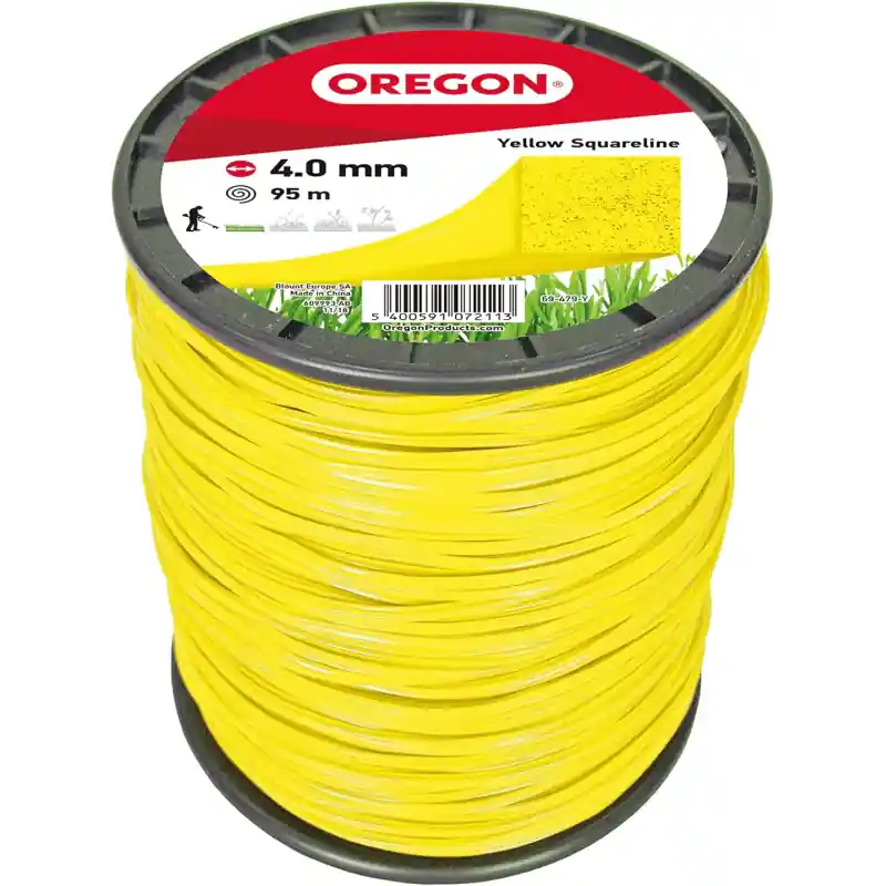Dernière Chance Fil débroussailleuse carré Oregon 69-479-Y jaune 4,0 mm x 95 m