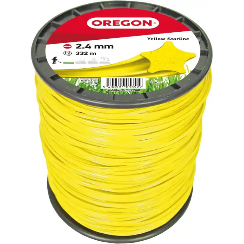 Fil débroussailleuse étoile Oregon 69-455-Y jaune 2,4 mm x 332 m Marque