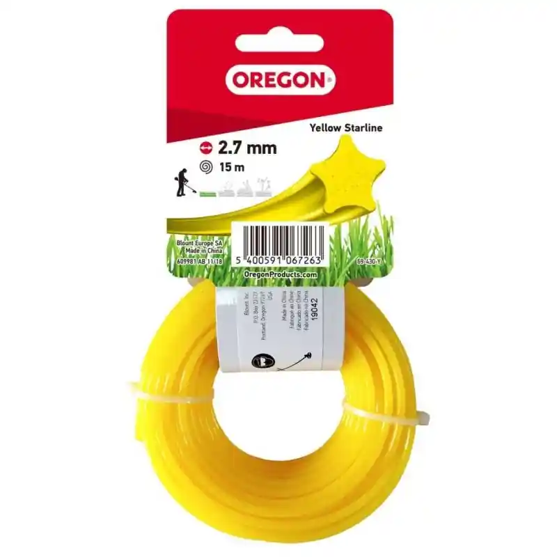 Fil débroussailleuse étoile Oregon 69-430-Y jaune 2,7 mm x 15 m Offre Exclusive
