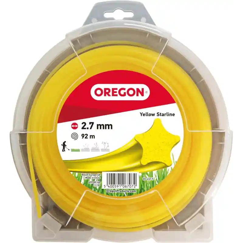 Fil débroussailleuse étoile Oregon 69-432-Y jaune 2,7 mm x 92 m Authentique