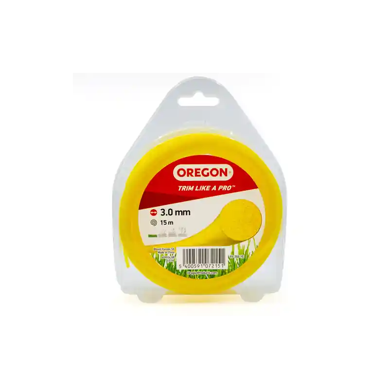 Haute Qualité Fil débroussailleuse rond Oregon 69-368-YE jaune 3,0 mm x 15 m