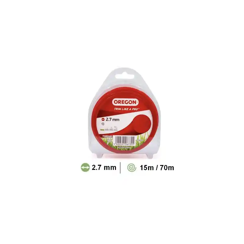 Fil débroussailleuse rond Oregon 69-382-RD rouge 2,7 mm x 70 m Acheter Direct