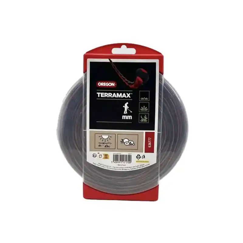 Solde Fil débroussailleuse TerraMax Oregon 636776 ovale torsadé 4,0 mm x 26 m