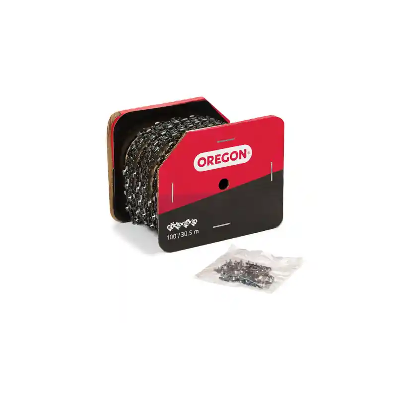 Achat Immédiat Rouleau de chaîne de tronçonneuse Oregon 73RD100R 3/8&Prime; 1,5 mm semi-chisel spécial sciage longitudinal – 30,48 mètres