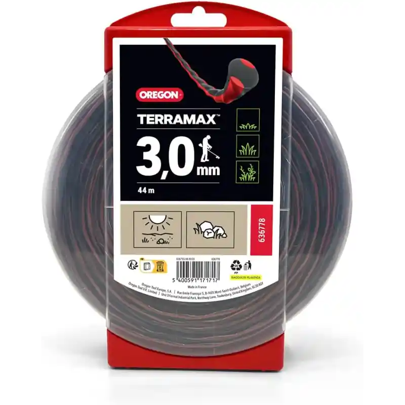 Satisfait Ou Remboursé Fil de débroussailleuse Oregon TerraMax 636778 torsadé 3,5 mm 56 m
