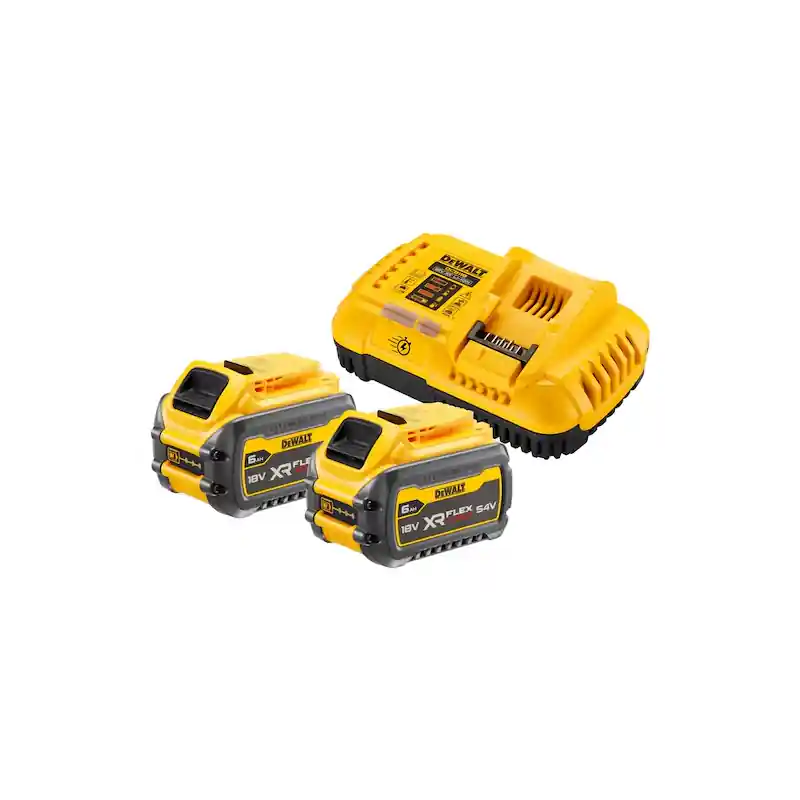 Pack DEWALT DCB118T2-QW 2 batteries XR FLEXVOLT 18V / 54V 6 Ah / 2 Ah + chargeur rapide Offre Limitée