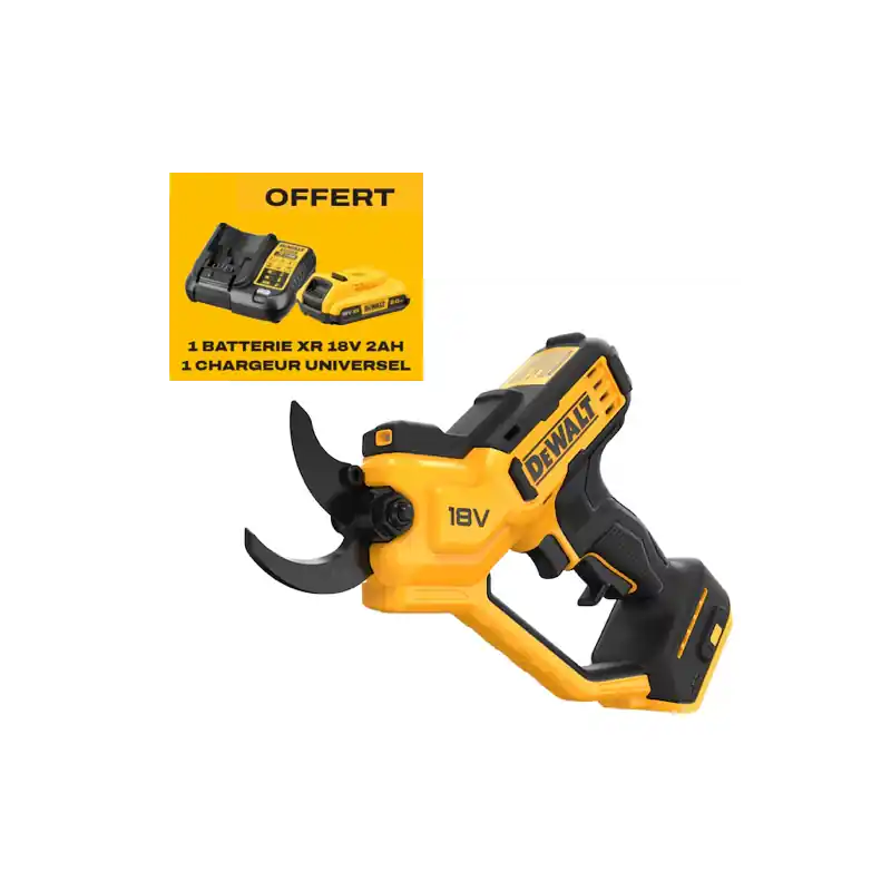 Offre Limitée Pack Coupe-Branches DEWALT DCMPP568N-XJ 18V + Batterie 2Ah + Chargeur