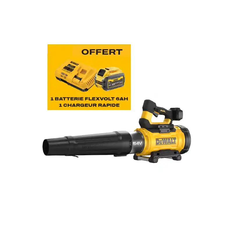 Commander Maintenant Pack Souffleur Axial DEWALT DCMBL777N-XJ FLEXVOLT 54V + Batterie 6Ah + Chargeur Rapide