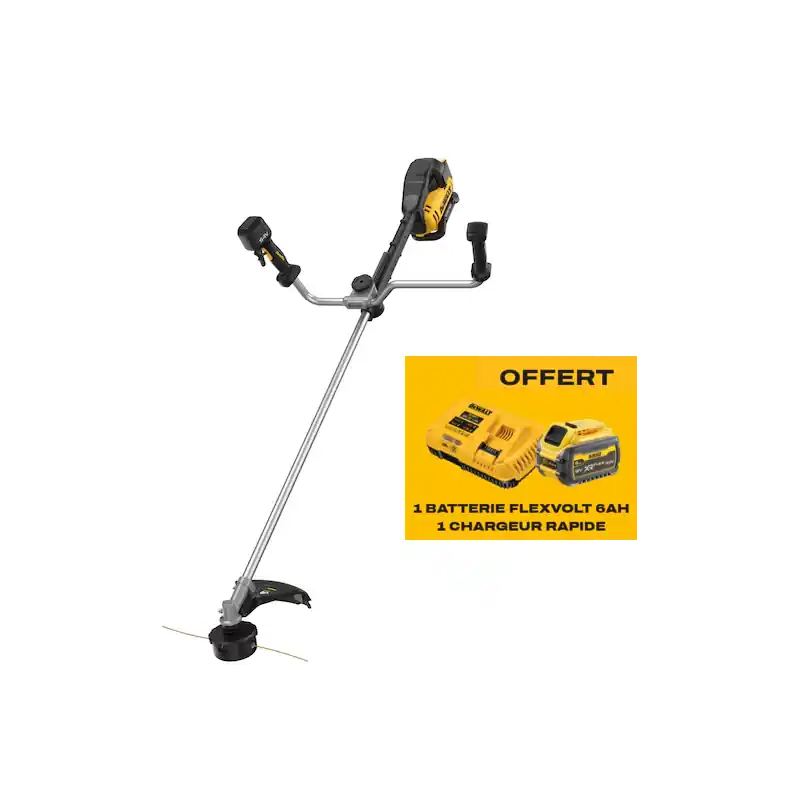 Pack Débroussailleuse DEWALT DCMST922N-XJ FLEXVOLT 54V + Batterie 6Ah + Chargeur Rapide Prix Cassé