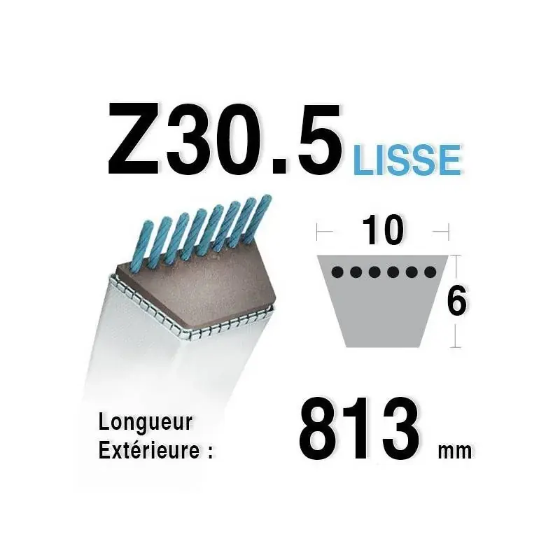 COURROIE 10MM X 813MM – Z30.5 Meilleur Prix