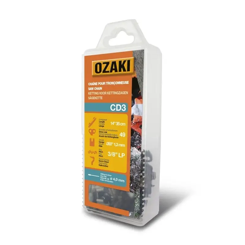 Affaire À Saisir Chaîne de tronçonneuse semi carrée 3/8&Prime;LP 050 (1,3mm) 49 entraîneurs (E49) OZAKI