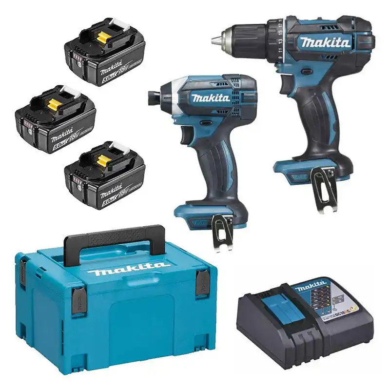 Offre Spéciale Pack 2 outils MAKITA DLX2127TJ1 (DDF482 + DTD152) 18 V Li-Ion (3 x 5 Ah)