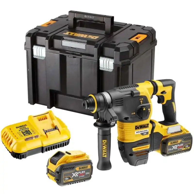 Achetez Aujourd&rsquo;hui Perforateur burineur SDS-plus 54V DEWALT DCH333X2-QW Brushless avec 2 batteries 9,0 Ah FLEXVOLT