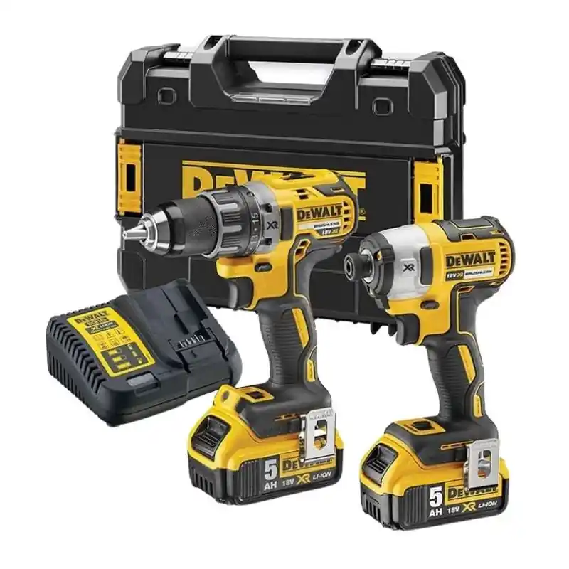Pack 2 outils 18V DEWALT DCK268P2T-QW perceuse-visseuse compact DCD791 et visseuse à choc DCF887 avec un coffret et 2 batteries Quantité Limitée