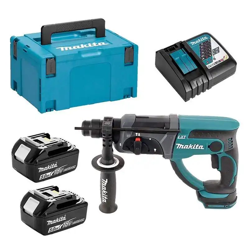 Commander Vite Perforateur Burineur MAKITA DHR202RTJ - SDS-Plus - 18V - 2 x 5.0 Ah LXT