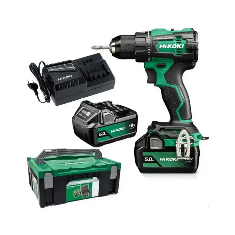 Perceuse-visseuse sans fil 18V, 2 batteries 5,0 Ah Li-Ion, chargeur - HIKOKI - DS18DEWFZ Meilleure Vente