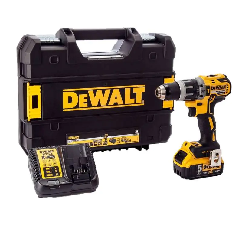 Authentique Perceuse-visseuse à percussion 18V DEWALT DCD796P1-QW Brushless avec coffret et 1 batterie 5,0 Ah