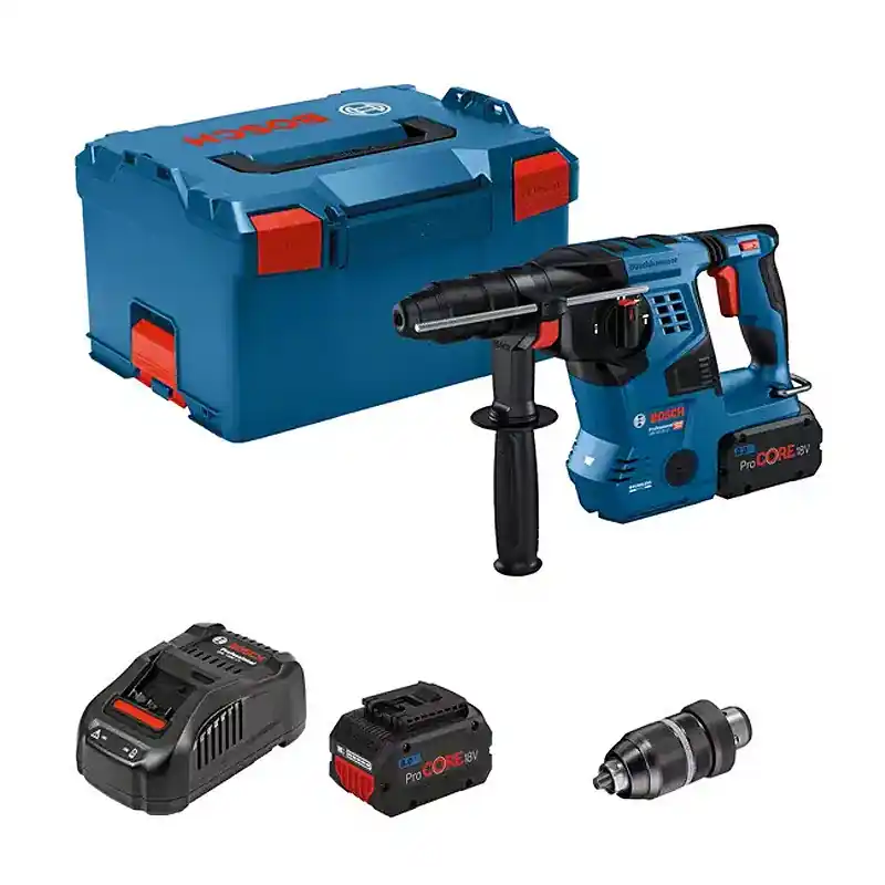 Achetez Aujourd&rsquo;hui Perforateur SDS-PLUS BOSCH GBH 18V-28 CF Professional 0611921002 avec 2 Batteries ProCore 8Ah + Chargeur GAL1880 CV en L-BOXX
