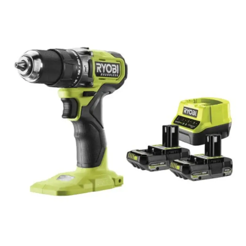 Perceuse-visseuse à percussion RYOBI RPD18BL-2C20S Brushless 18V ONE+ avec 2x2Ah et chargeur Usine Directe