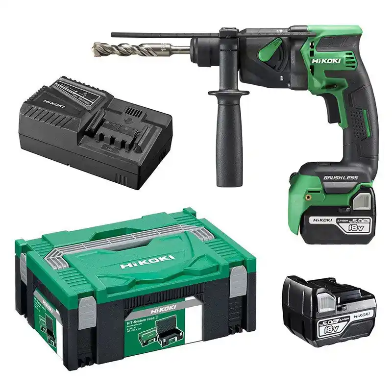 Perforateur SDS Plus 18mm Brushless 18V HIKOKI DH18DPBWPZ 2 x 5,0Ah en coffret Offre Spéciale