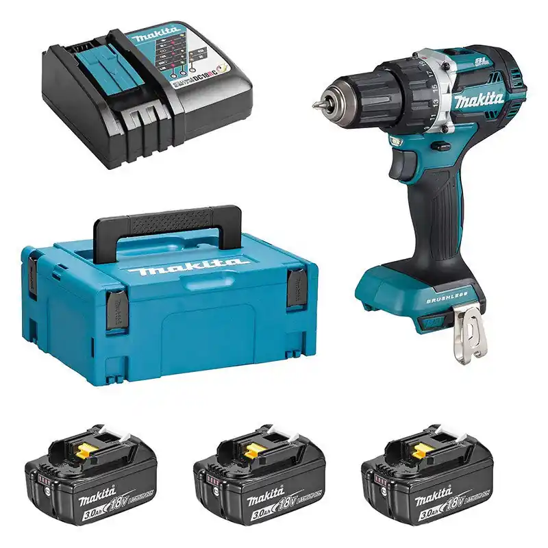 Haute Qualité Perceuse Visseuse MAKITA DDF484RF3J 18 V Li-ion Ø 13 mm (3 x 3,0 Ah)