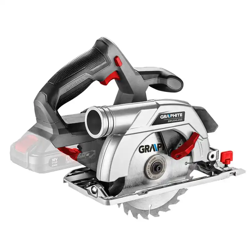 Produit De Marque Scie circulaire sans fil Energy+ 18V, Li-Ion, lame 165 x 20 mm, sans batterie – GRAPHITE – 58G023