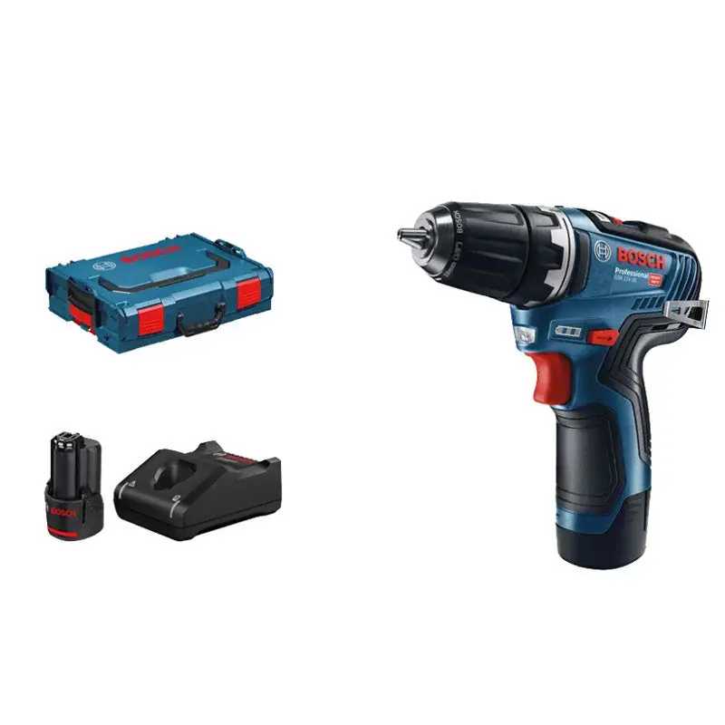 Perceuse Visseuse sans fil BOSCH GSR 12V-35 06019H8002 + 2 Batteries 3Ah 12v + Chargeur + L-boxx Professionnal Retour Gratuit