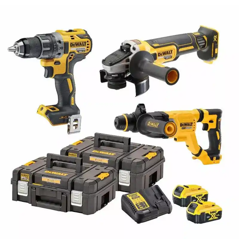 Pack 3 outils Perforateur SDS-plus, Meuleuse 125 mm et Perceuse-visseuse compacte DEWALT DCK327P2T (DCH263 / DCG405 / DCD791) Expédition Rapide