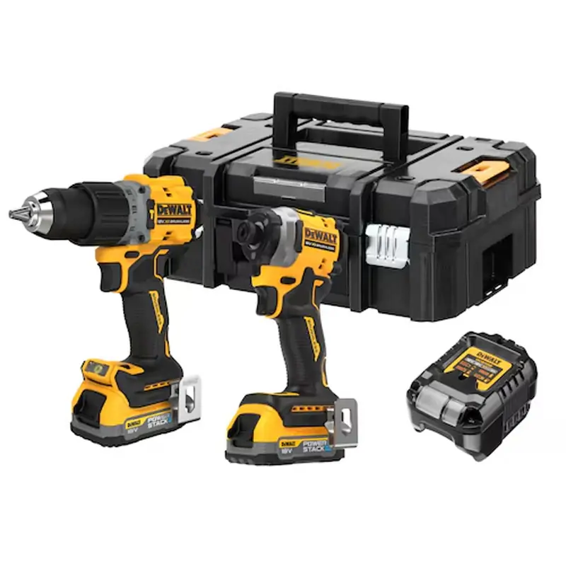 Pack 2 outils 18V DEWALT DCK2050E2T-QW perceuse DCD805 et boulonneuse DCF850 Brushless avec coffret et 2 batteries 1,7 Ah POWERSTACK Dernier Modèle