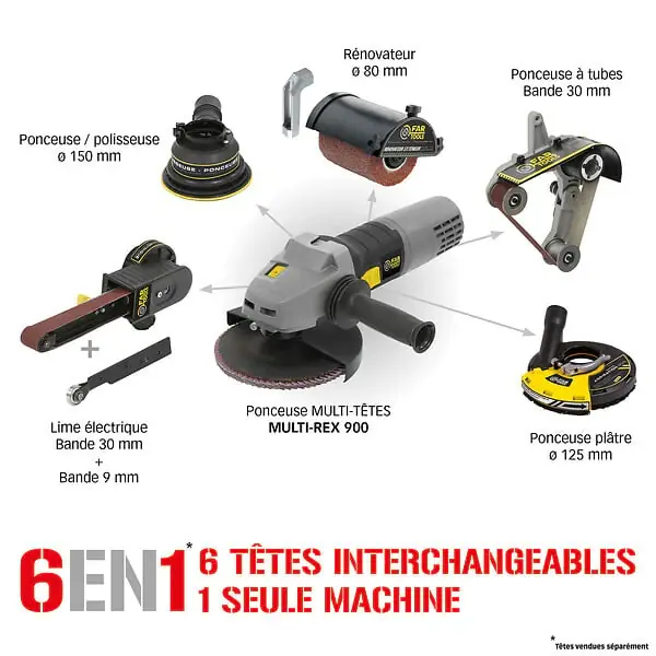 Dernière Chance Ponceuse disqueuse - FARTOOLS - MULTIREX900 - 900 W - 150 mm - Variateur de vitesse