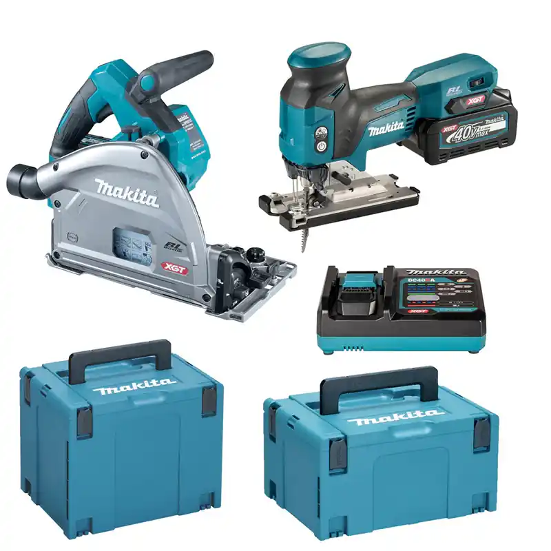 Vente Directe Combopack XGT ® 2 Outils MAKITA DK0228G201 – 40V – 2 x BL4040 + DC40RA + Makpac