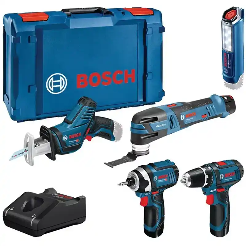 Produit De Marque Pack 5 outils12V BOSCH GSR 12V-15+GOP 12V-28+GDR 12V-105+GSA 12V-14+GLI 12V-300