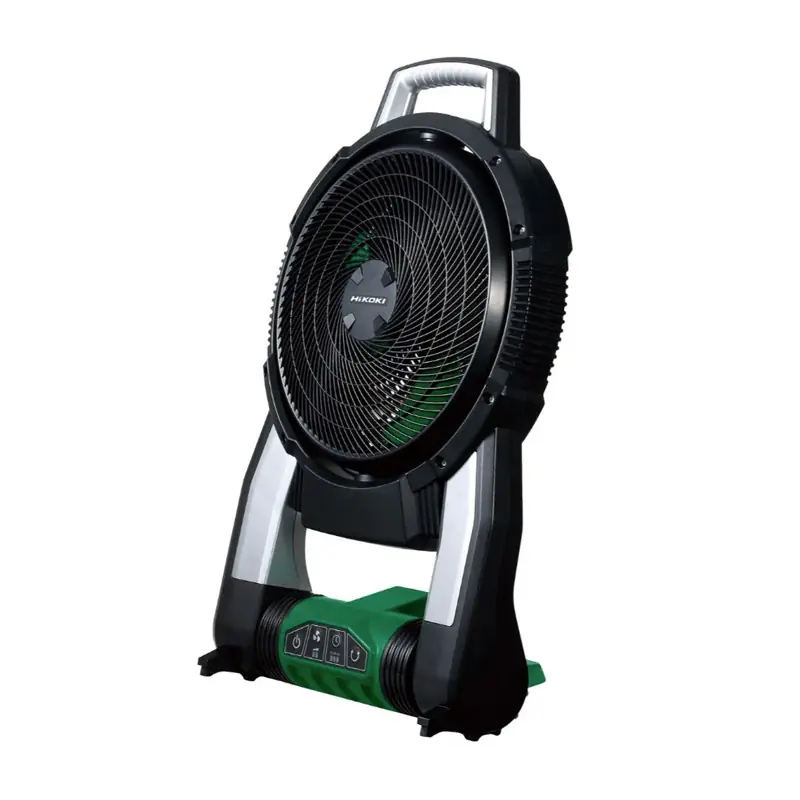 Jusqu&rsquo;à Épuisement Des Stocks Ventilateur pivotant 18V inclus adapt. 220V Solo, 7,5 heures d’autonomie livré en carton, faible niveau sonore, vit de l’air réglable Basse 135m/s ou Haut 165m/s, temporisateur à 3 positions (1, 2, 4 h)